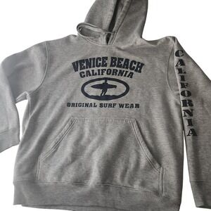 Hill Hoodie Mens Large Gray Venice Beach California Original Surf Wear Pullover‎